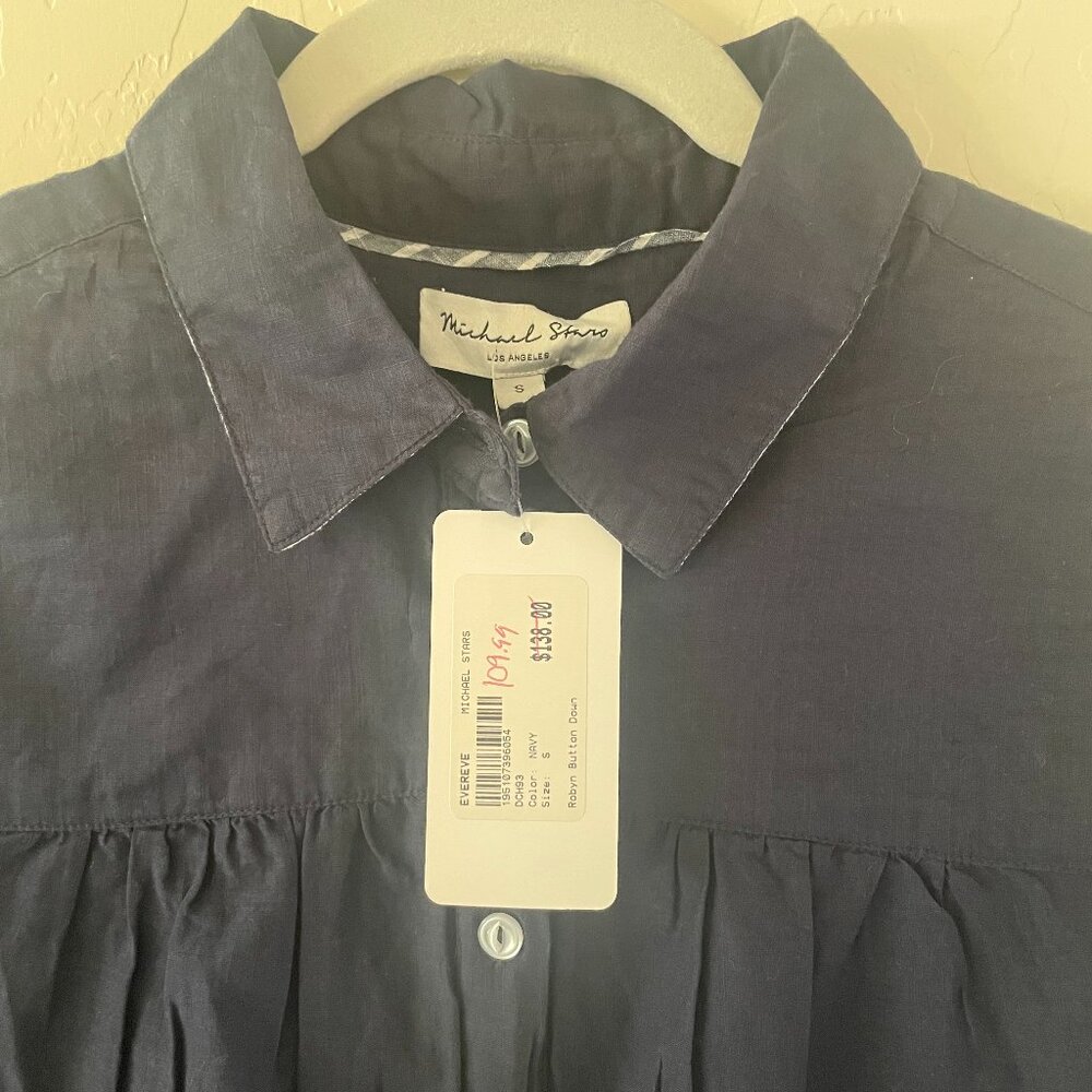 Womens Michael Stars Robyn Button Down Size S New With Tags